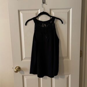 Pixley Black Lace Detail Tank Top